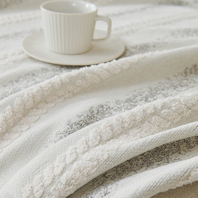 Cubierta de sofá de lanza de chenilla de borla decorativa