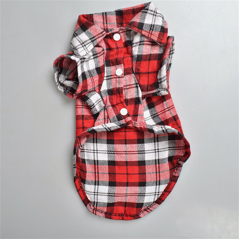 Classica camicia per cani a quadri - accogliente ed elegante per ogni occasione