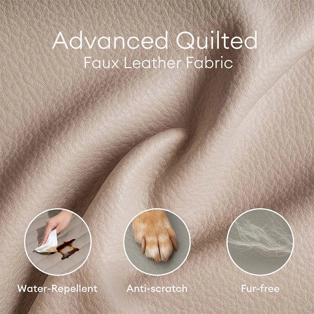 Deluxe Faux Leather & Plush Removable Orthopedic Donut Dog Bed - WarmNest