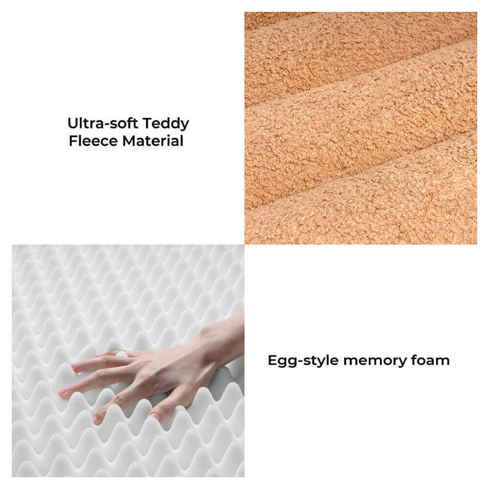 Camas de perros planas cremosas grandes y lavables - pastel de queso