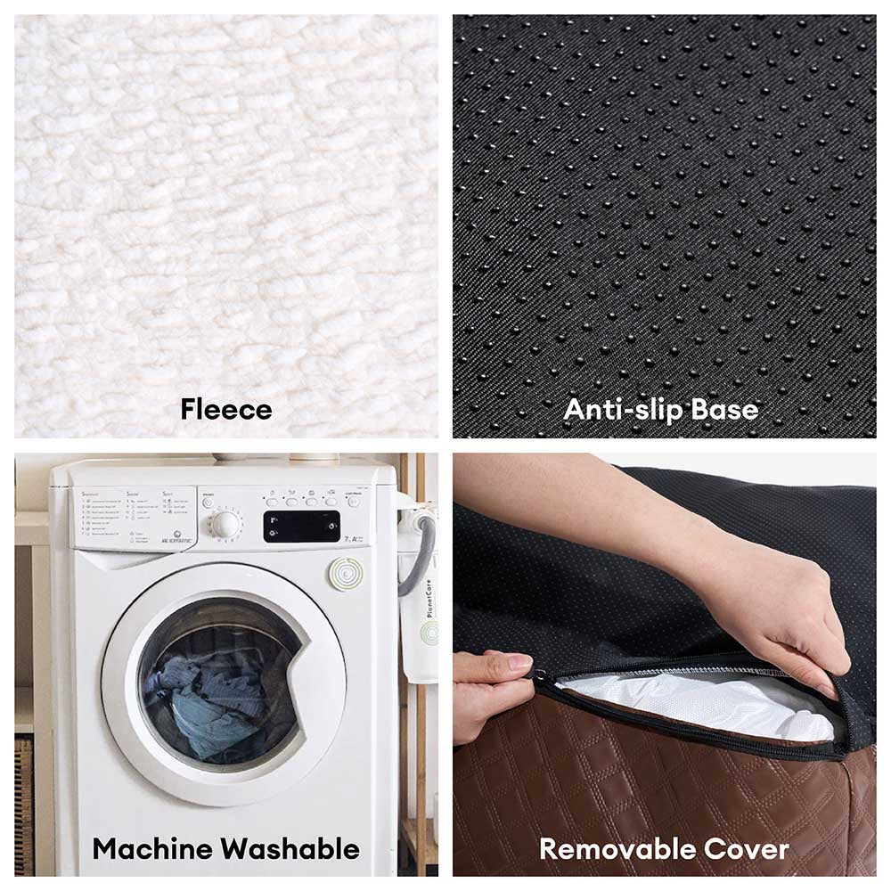 Cama de perros de almohada acogedora de acogedor