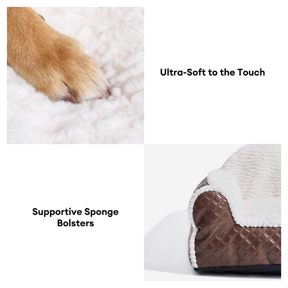 Cama de perros de almohada acogedora de acogedor