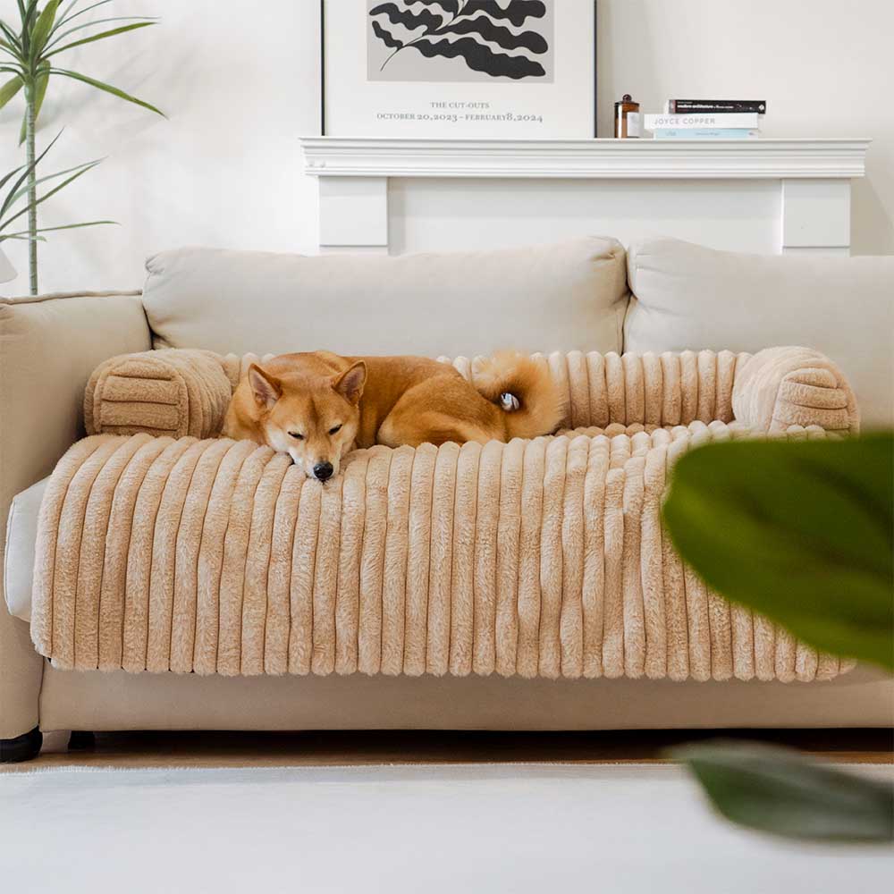 Cubierta de sofá de tapas para perros de sofá esponjoso