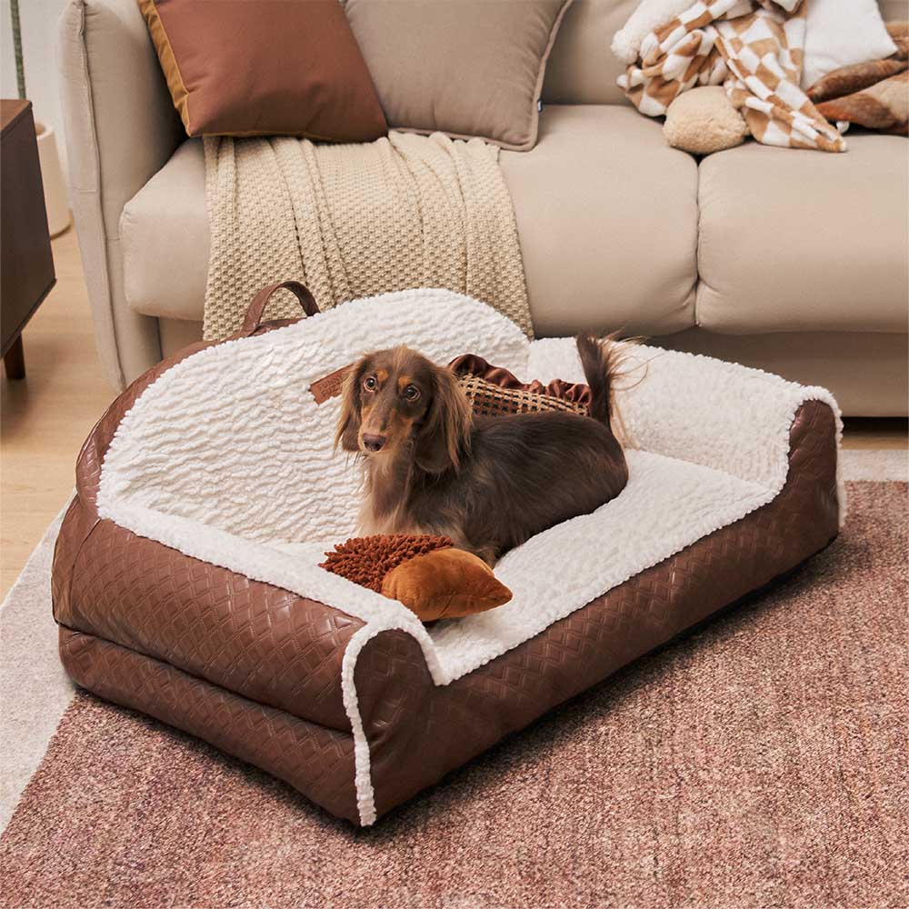 Cama de perros de almohada acogedora de acogedor