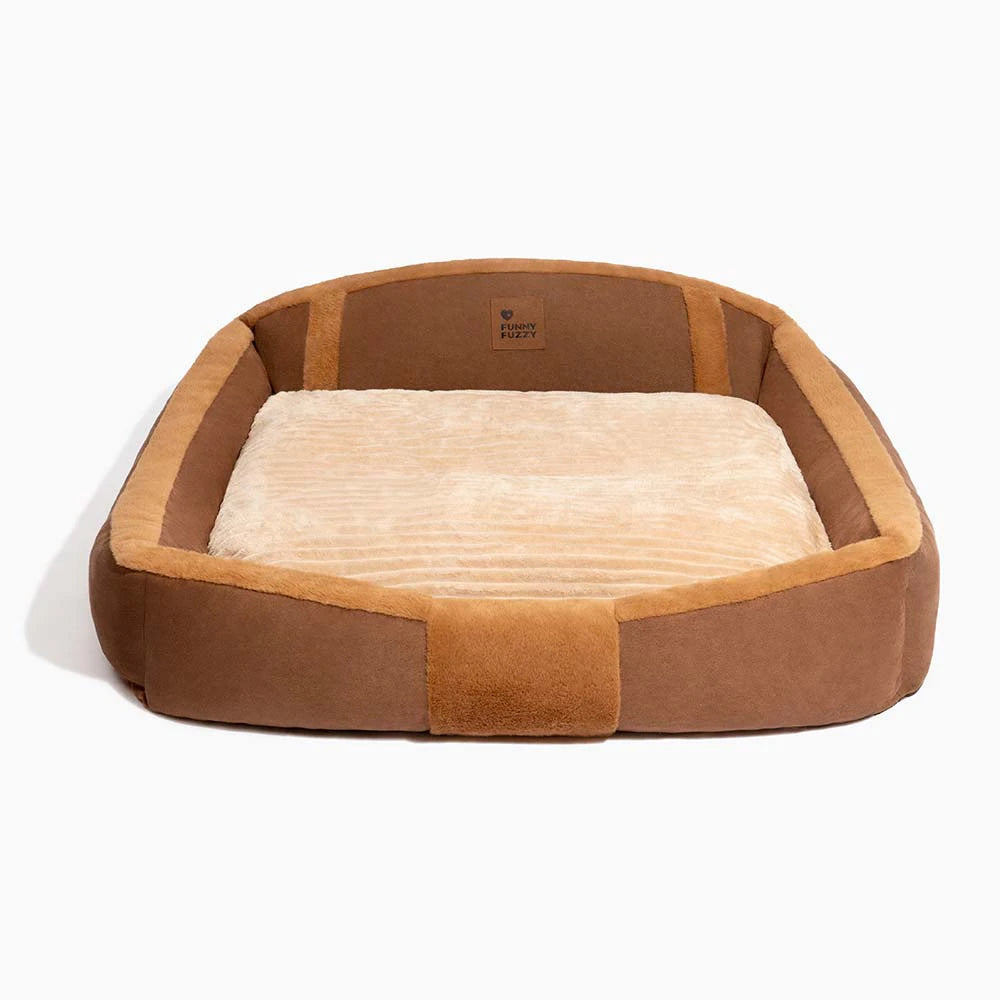 Cama de perro de sofá de gran y acogedora y acogedora