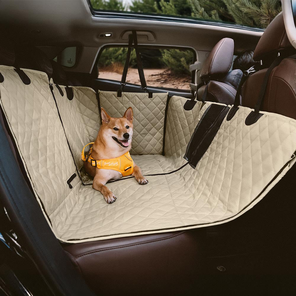 Cubierta de asiento para perros de automóvil múltiple impermeable: protector de asiento trasero convertible para mascotas