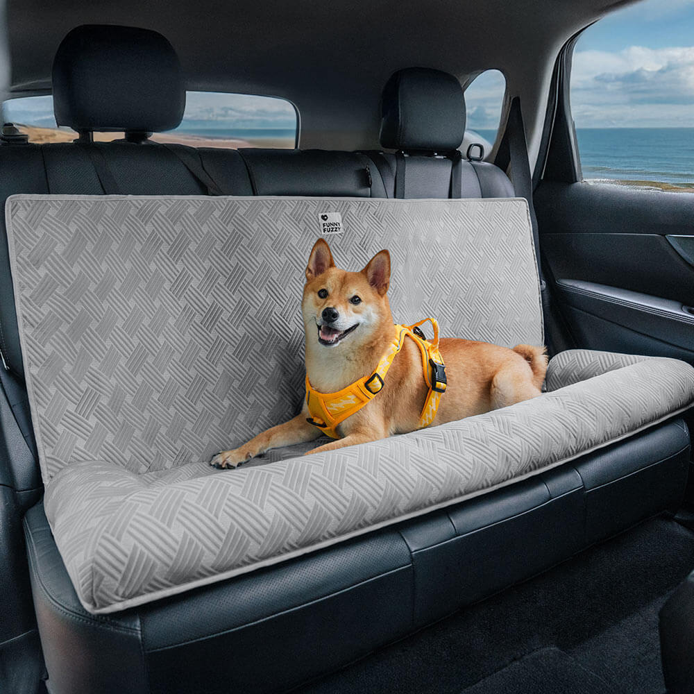 Bolstia de viaje de enfriamiento Seguridad asiento trasero Bed de asiento para perros grande - Rover con frío