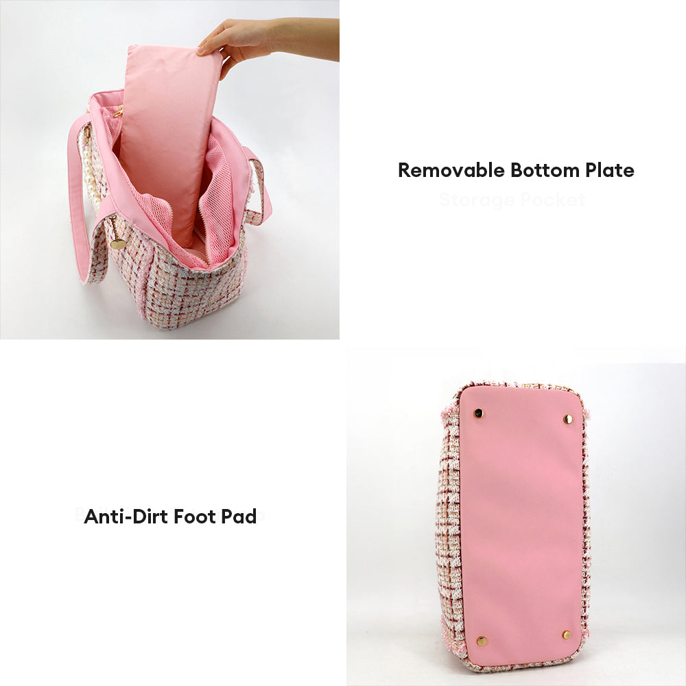 Bolsa de transporte de perros y gatos ligeros a cuadros y gatos a cuadros de lujo