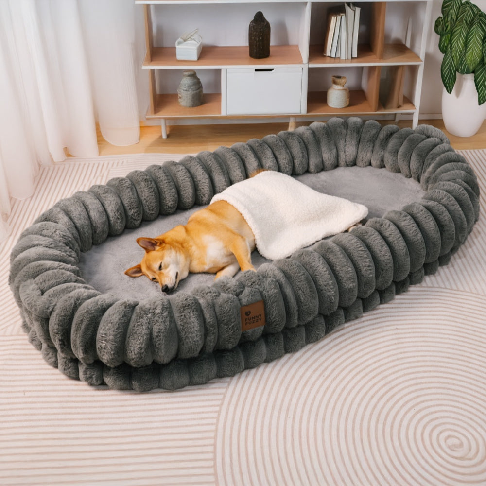 Cama de perros humanos de donas súper grandes y llenosas cremosas - Cuddle Cradle