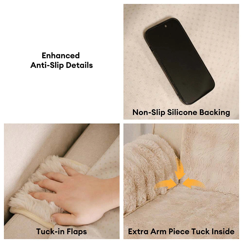 Fluffy suave muebles suaves de la cubierta del sofá de los muebles