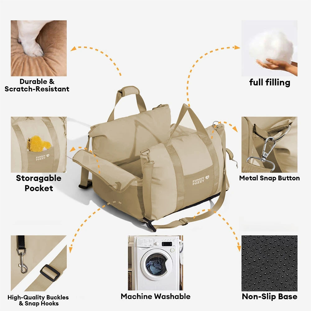 Asiento de asiento de autos de refuerzo para perros transpirable por el agua: Pup Rover