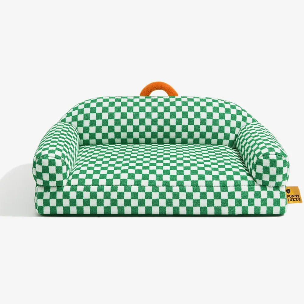 Checkerboard Thick & Fluffy Washable Orthopedic Dog Sofa Bed - CheckMate