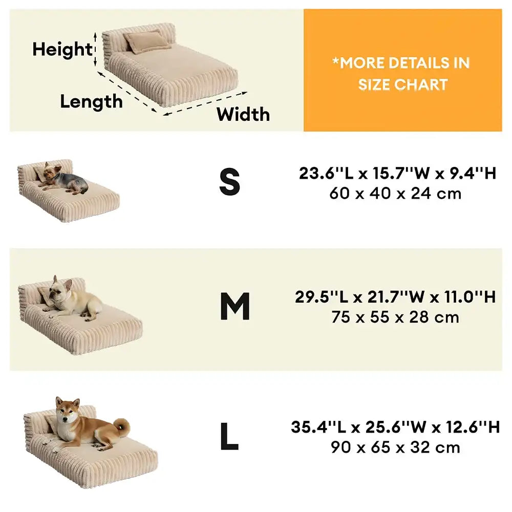 Mini Plush Home-Style Backrest Orthopedic Bed for Small Dogs - TinyNest