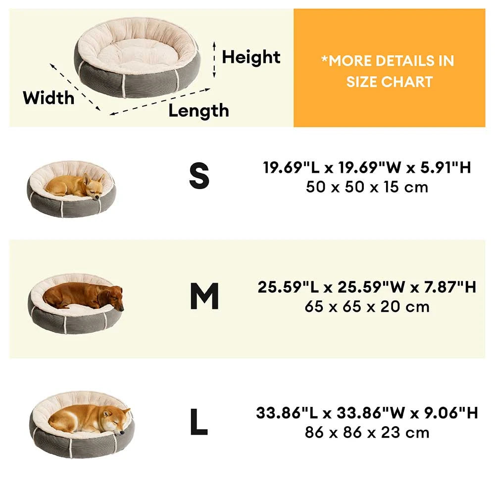 Cama de perros de donas anti-ansiedad ultra lujosa