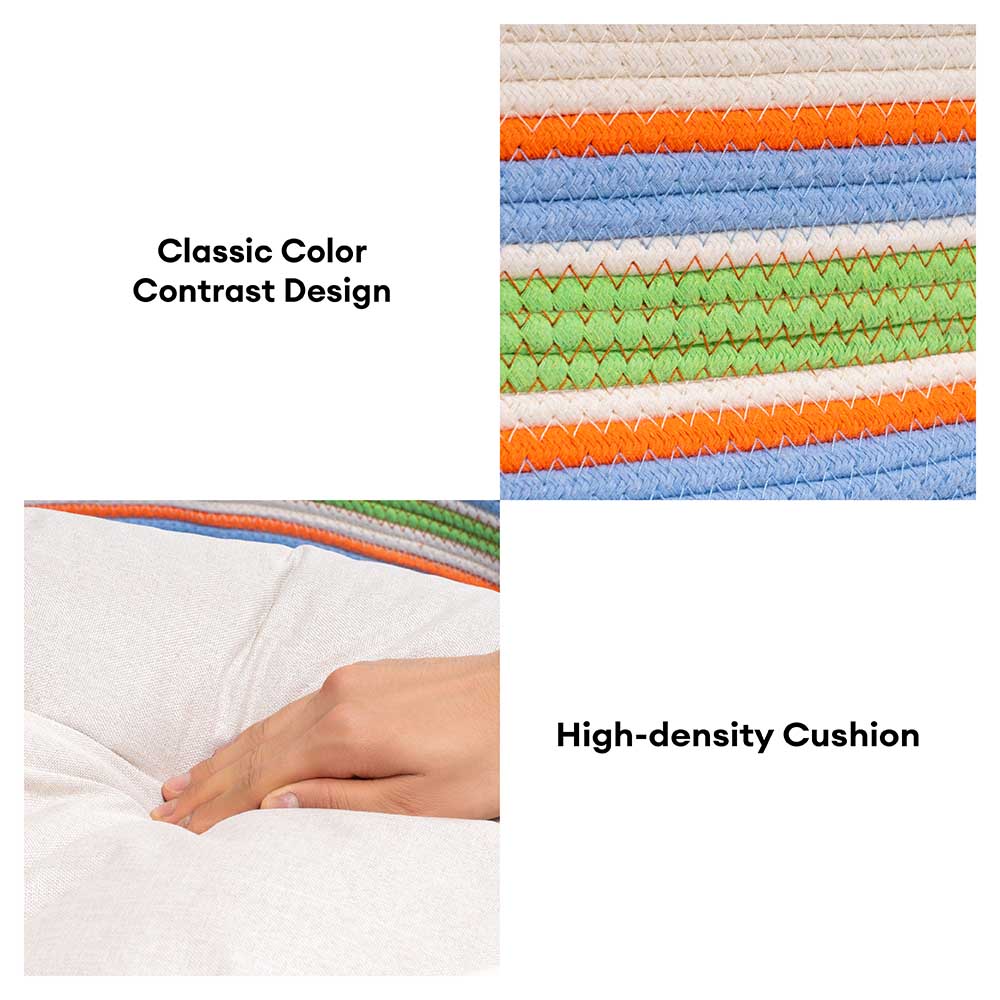 Cama para mascotas calmante de rayas a mano - nido atemporal