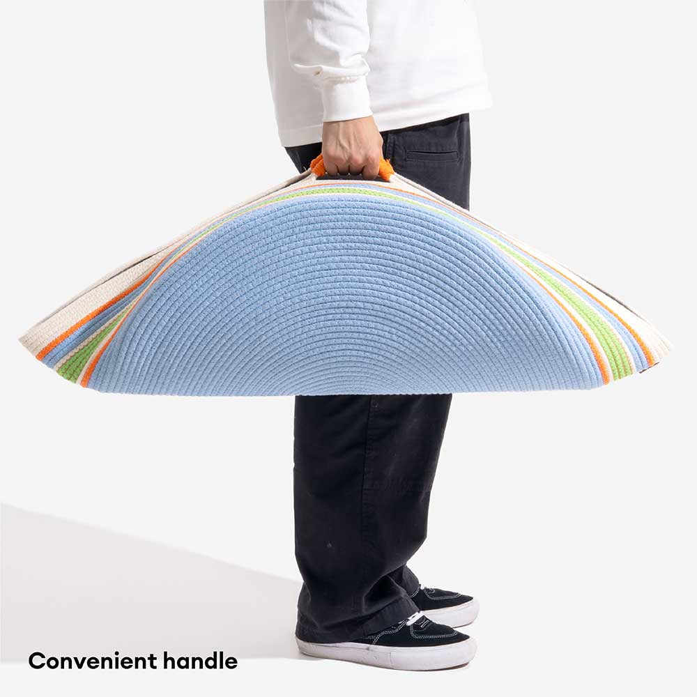 Cama para mascotas calmante de rayas a mano - nido atemporal