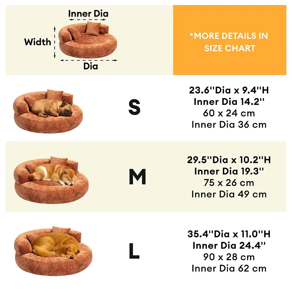 Luxe Diamond Velvet extraíble cama ortopédica para perros con almohada - Dreamnest