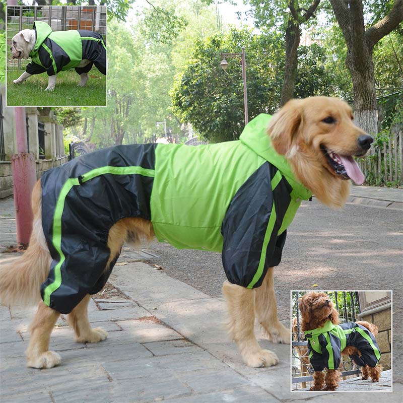 Cane impermeabile in tessuto Oxford Impermeabile a portata piena con gambe e cappuccio