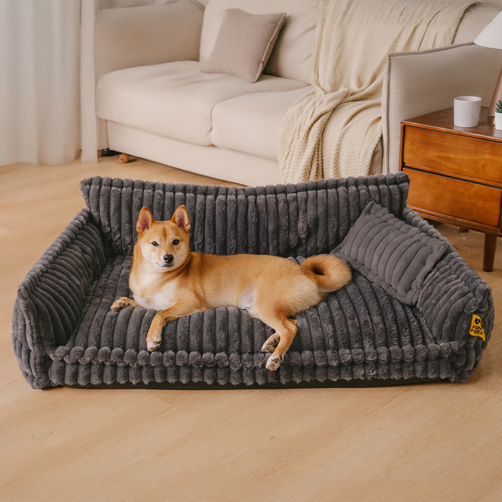 Gran almohada de perros suaves y esponjosas lavables con almohada de perro suave para perros sofá sofa-snozy sueño