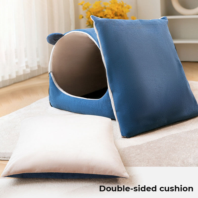 2 en 1 lindas orejas de oso removible casa para perros