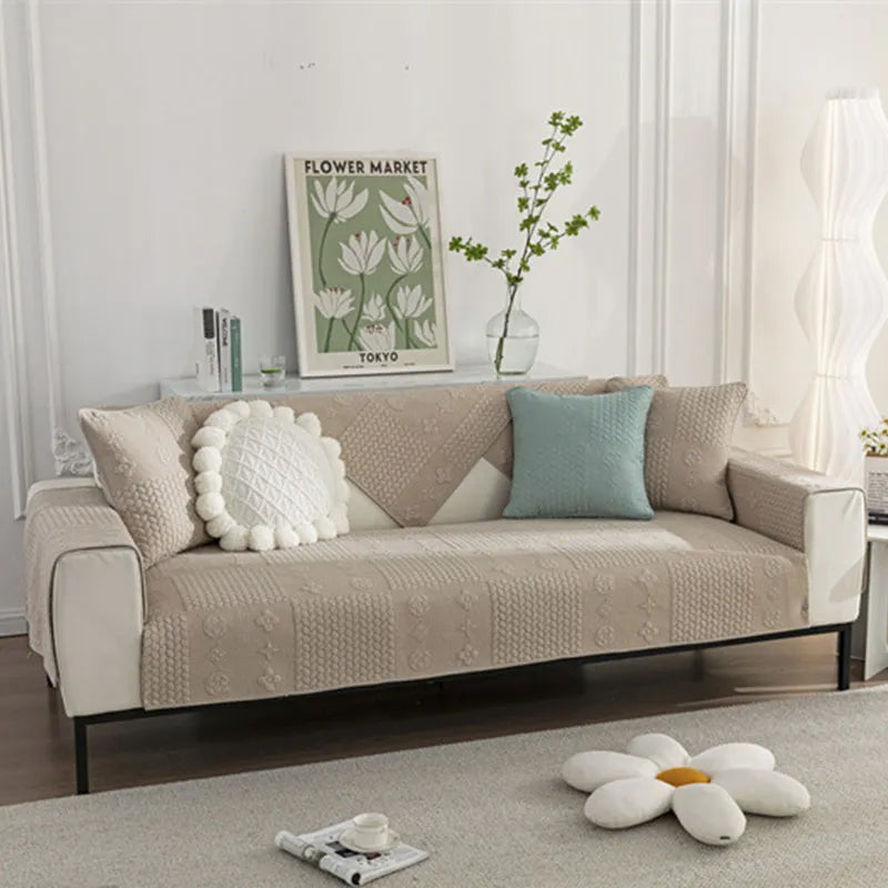 Coperchio di divano antimpasti di cotone in cotone lavabile in cotone in lavaggio 3D