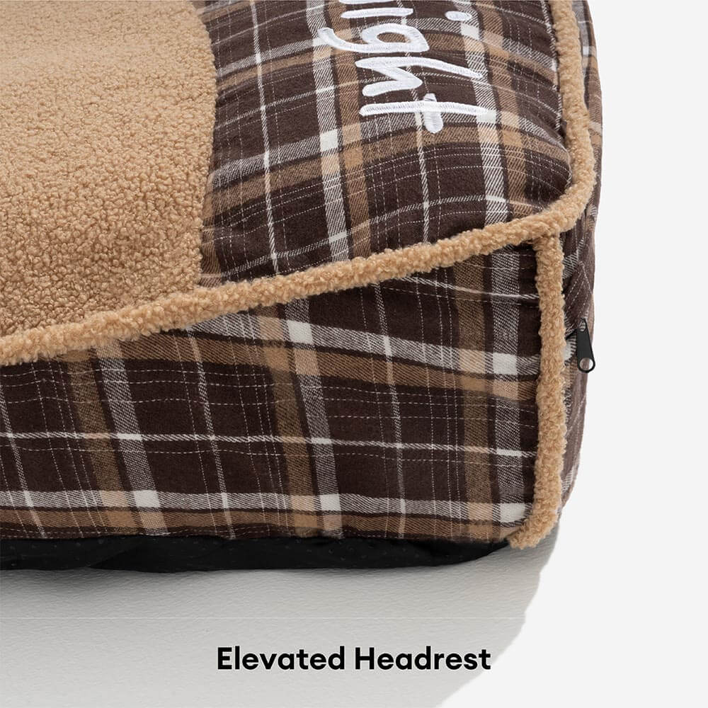 Cama de perros rectángulo de peluche de peluche extravagante extra grande - noche nocturna