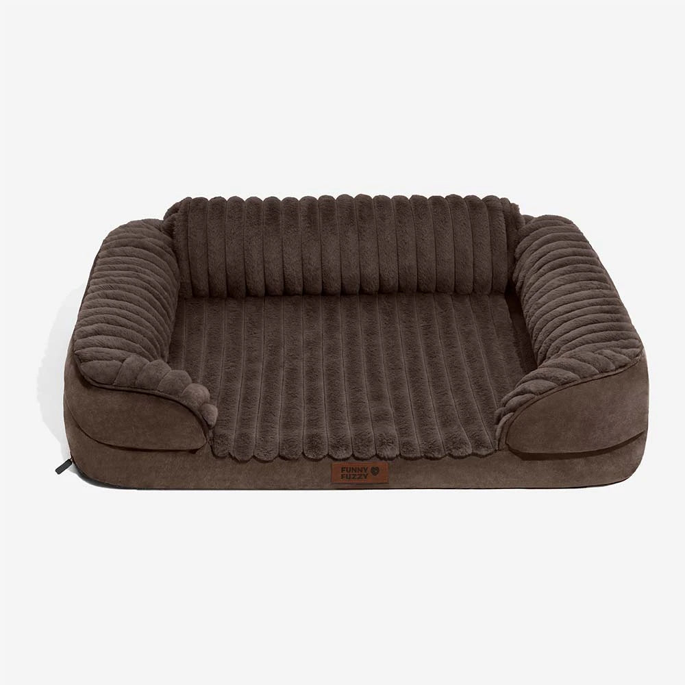 Fluffy Plush Orthopedic Washable Bolster Dog Bed - ComfyPaws