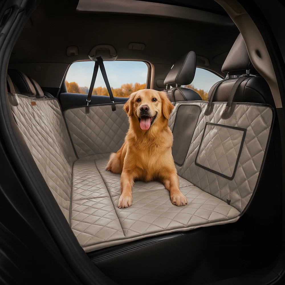 Cubierta de asiento de auto para hamacas para perros de cuero de cuero de piel sintética - Propsector de paseos
