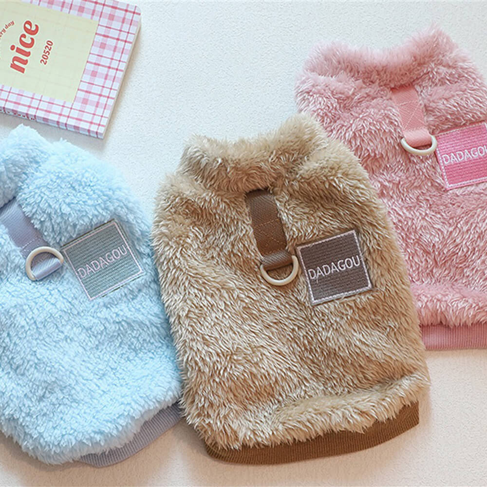 Giust per cani fuzzy comodo ed elegante - perfetto per le passeggiate invernali