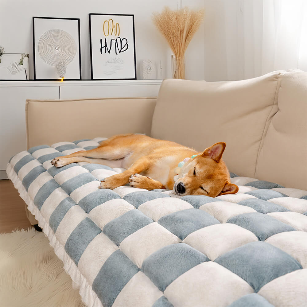 Mat de mascotas a cuadros para todas las estaciones la cubierta del sofá protector resistente a los arañazos