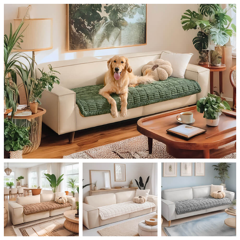 Cubiertas de sofá sin deslizamiento de franela suave y transpirable