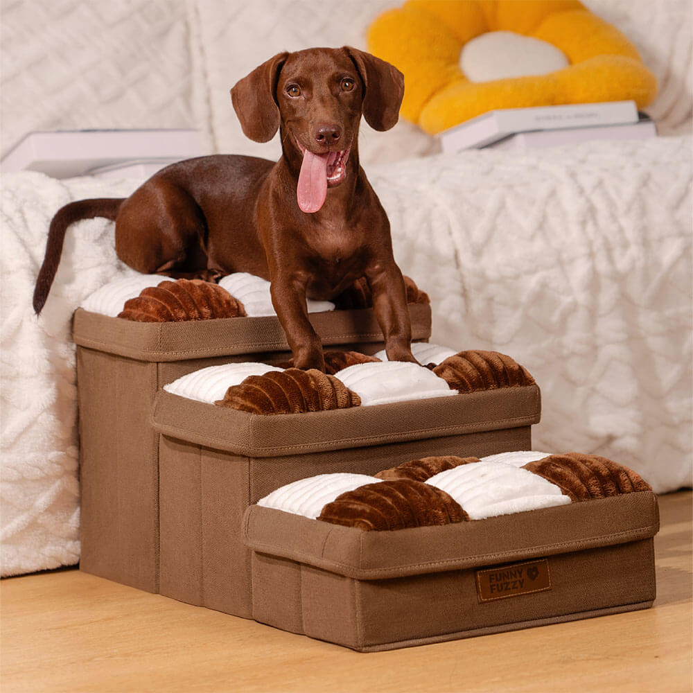 Scale per cani artigianali a mano a corto di scacchiere con deposito - multifunzionale e pieghevole