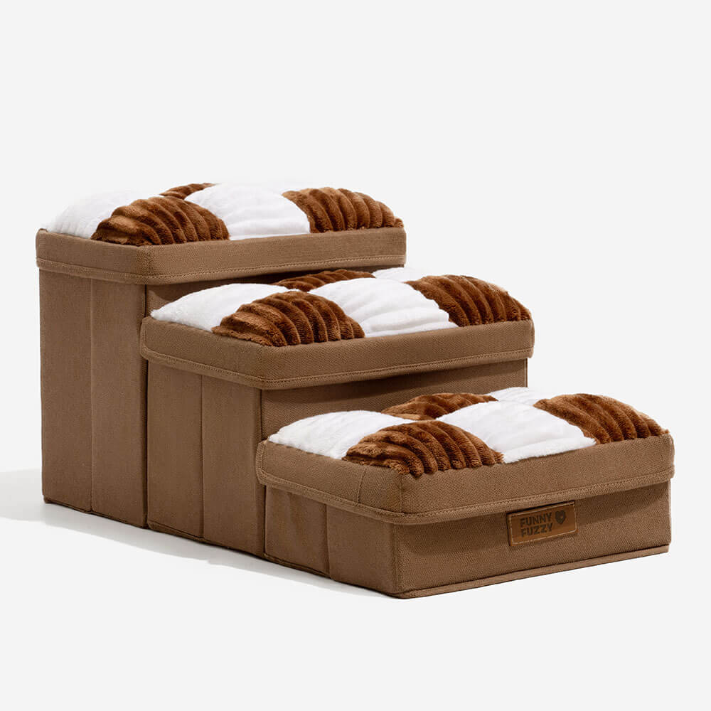 Scale per cani artigianali a mano a corto di scacchiere con deposito - multifunzionale e pieghevole