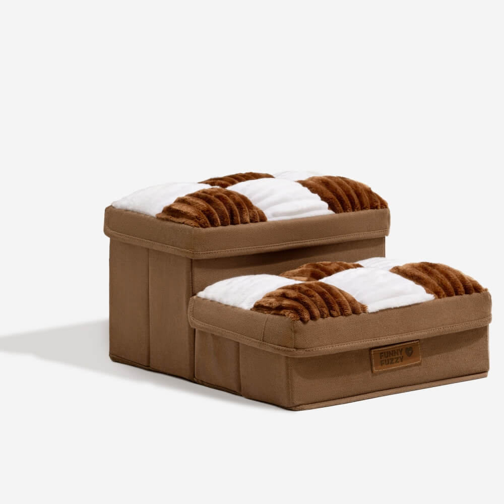 Scale per cani artigianali a mano a corto di scacchiere con deposito - multifunzionale e pieghevole