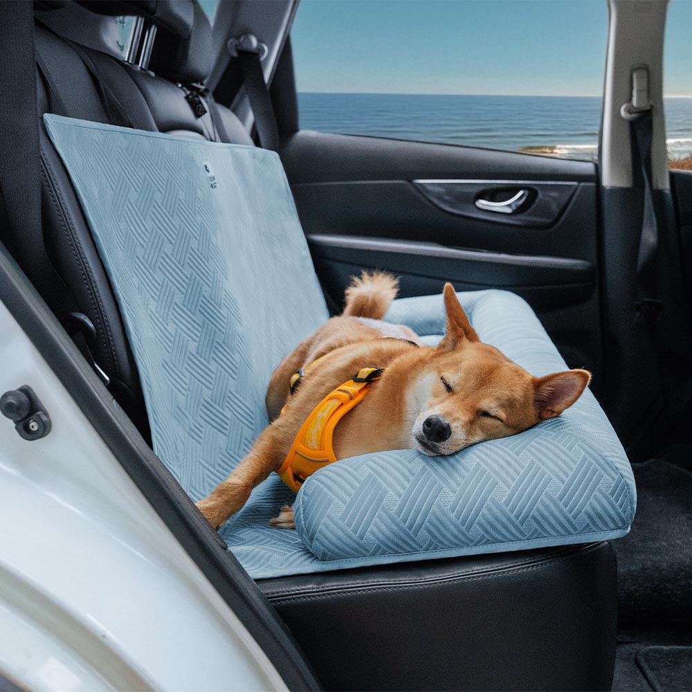 Bolstia de viaje de enfriamiento Seguridad asiento trasero Bed de asiento para perros grande - Rover con frío