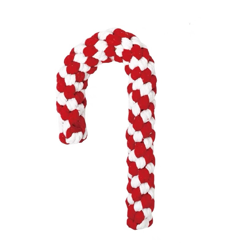 Jouet de noël en corde de coton, résistant à la mastication, cadeaux de luxe pour chien, jouets de dentition