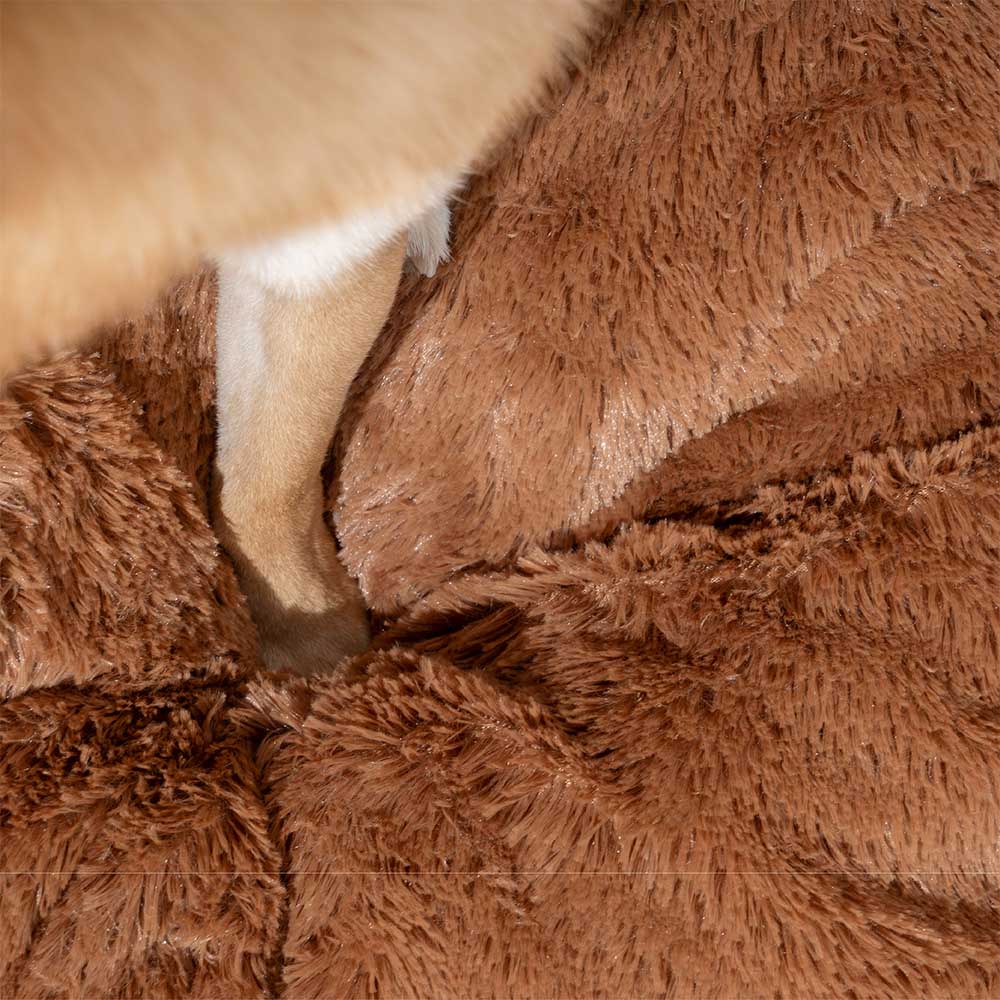 Cama clásica de gato de donas con bolsteras argyle - acogedor