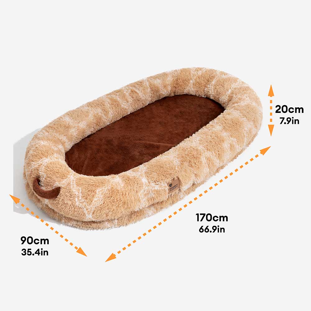 Cama clásica de perros humanos de donas súper grandes y esponjosas - Cuddle Cradle