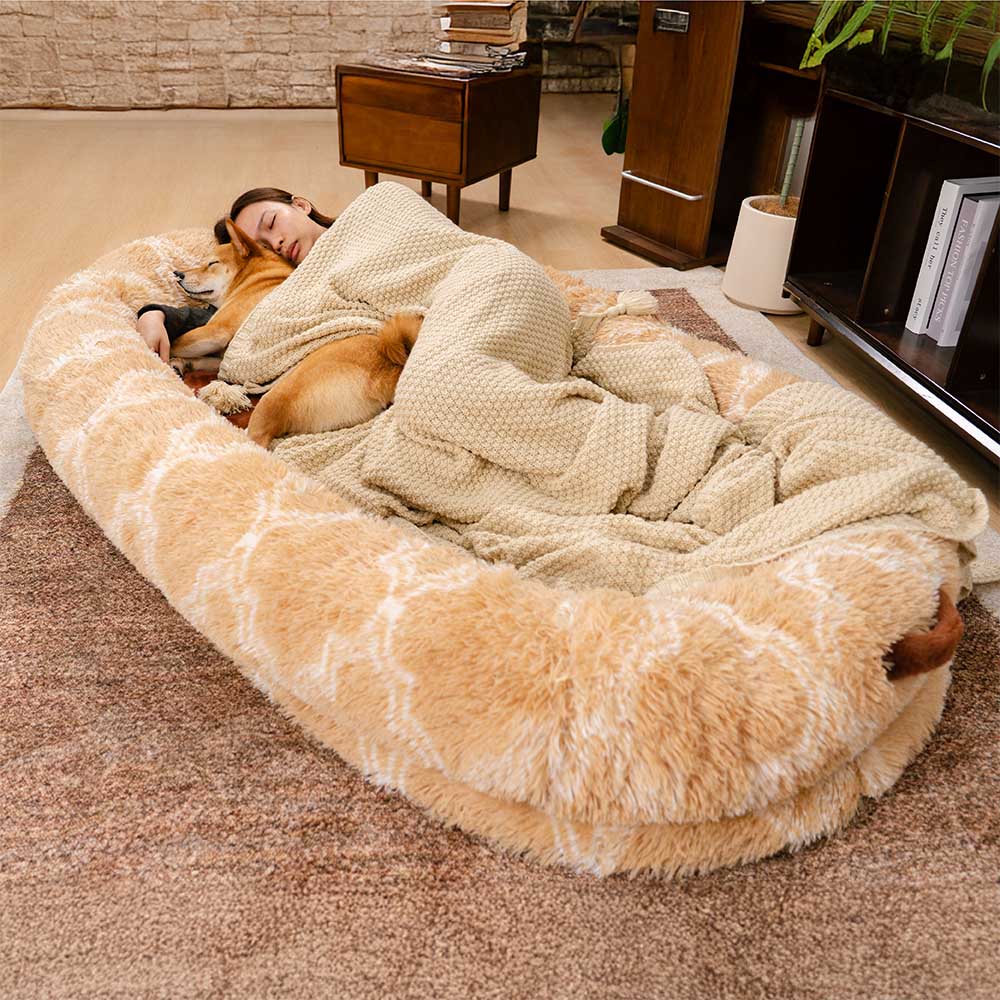 Cama clásica de perros humanos de donas súper grandes y esponjosas - Cuddle Cradle