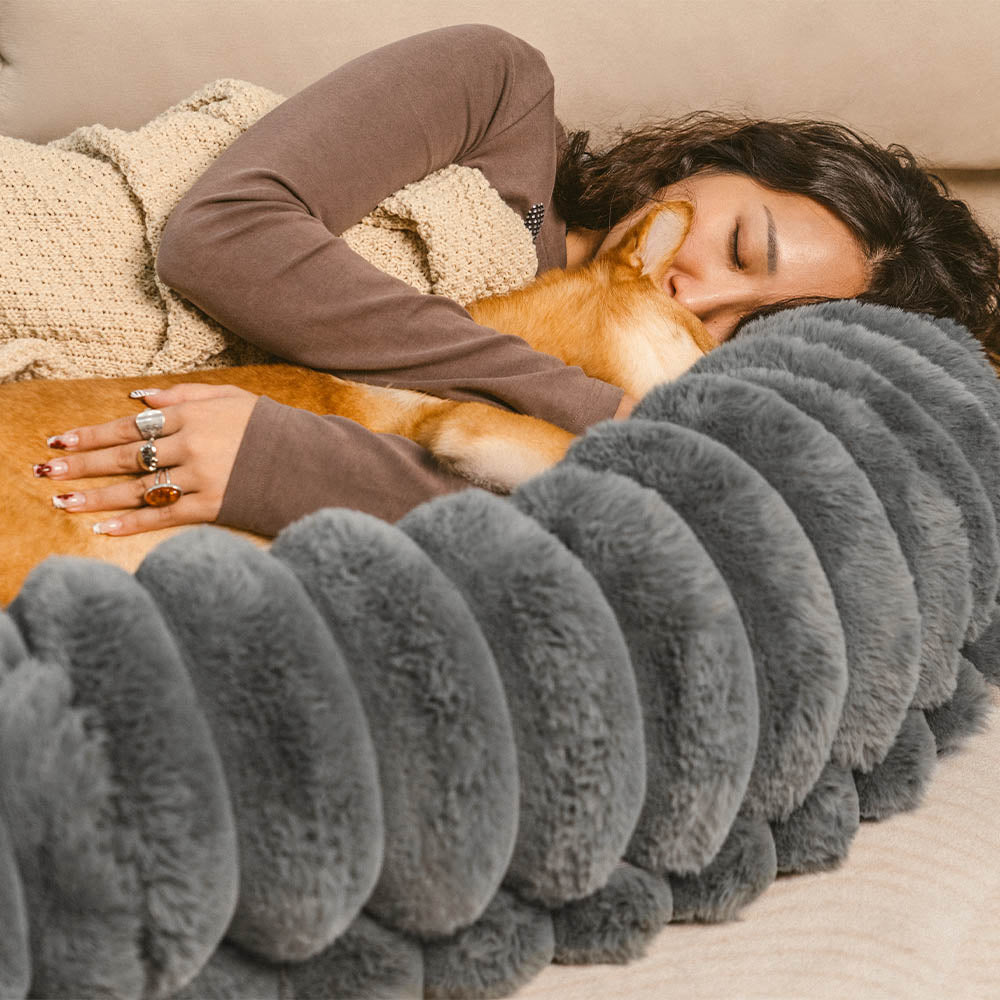 Cama clásica de perros humanos de donas súper grandes y esponjosas - Cuddle Cradle