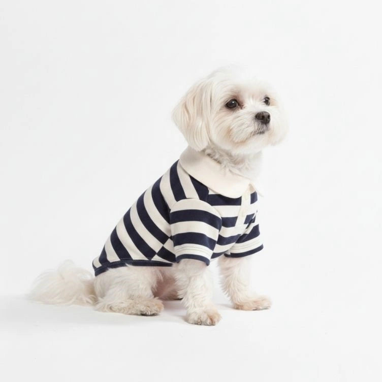Classic Striped Polo Dog Shirts