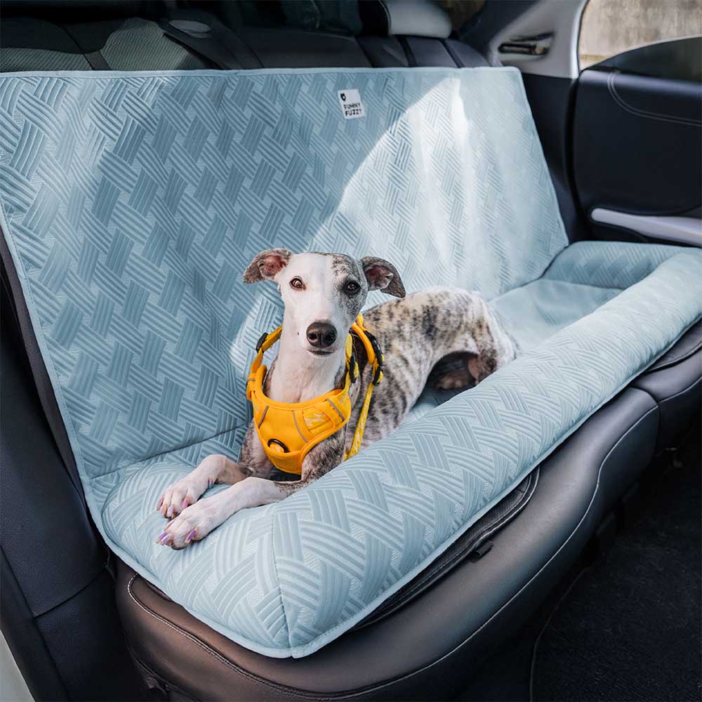 Bolstia de viaje de enfriamiento Seguridad asiento trasero Bed de asiento para perros grande - Rover con frío