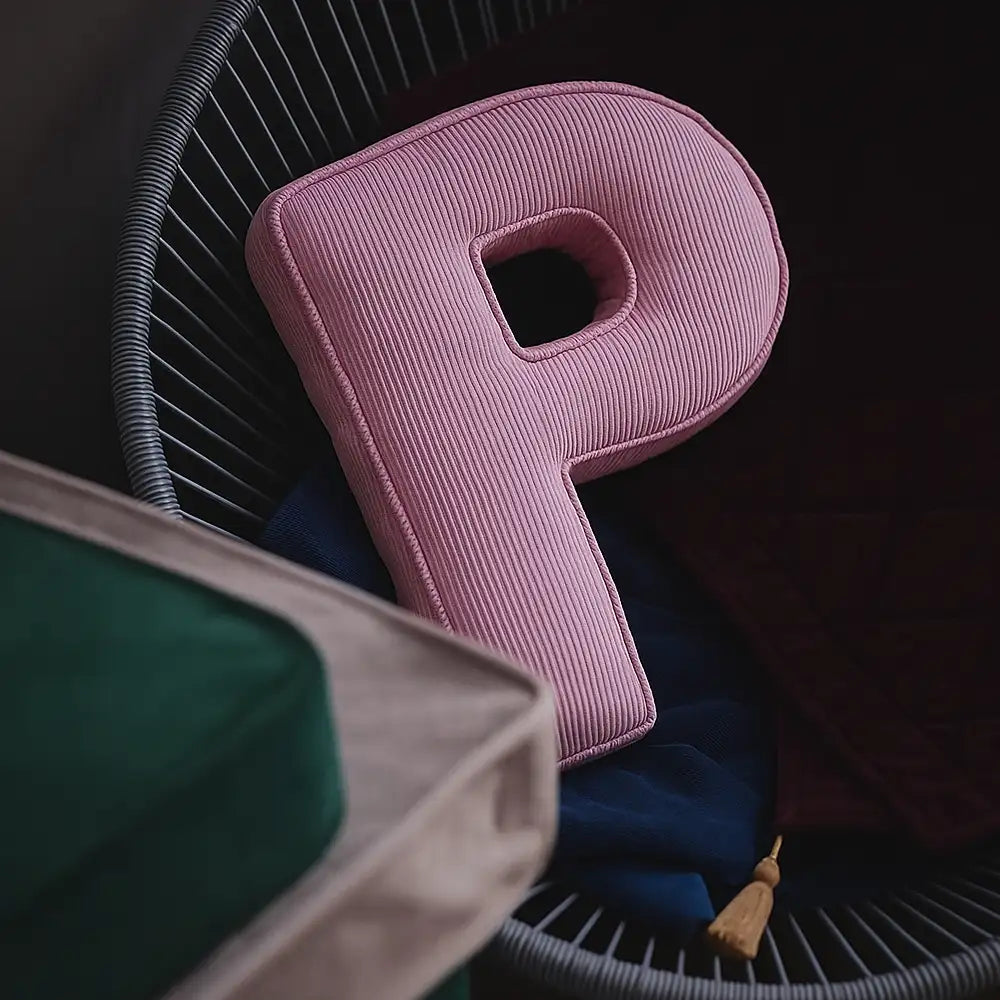 Corduroy Soft Hugging Letter Sofa Pillow