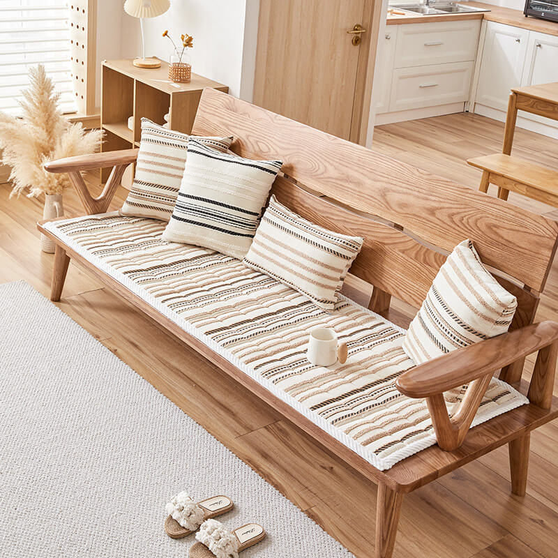 Acogedor chenille de sofá plush rayas tapa de sofá de mascotas de mascotas