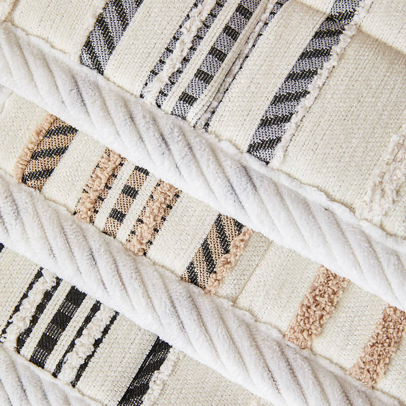 Acogedor chenille de sofá plush rayas tapa de sofá de mascotas de mascotas