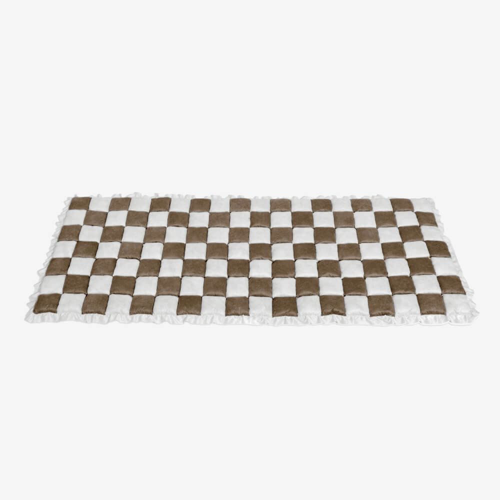 Gemütliche karierte Patchwork-Haustiermatte, Möbelschutz, Couchbezug