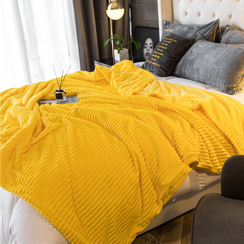 Manta de cama con sofá de terciopelo de leche de doble cara