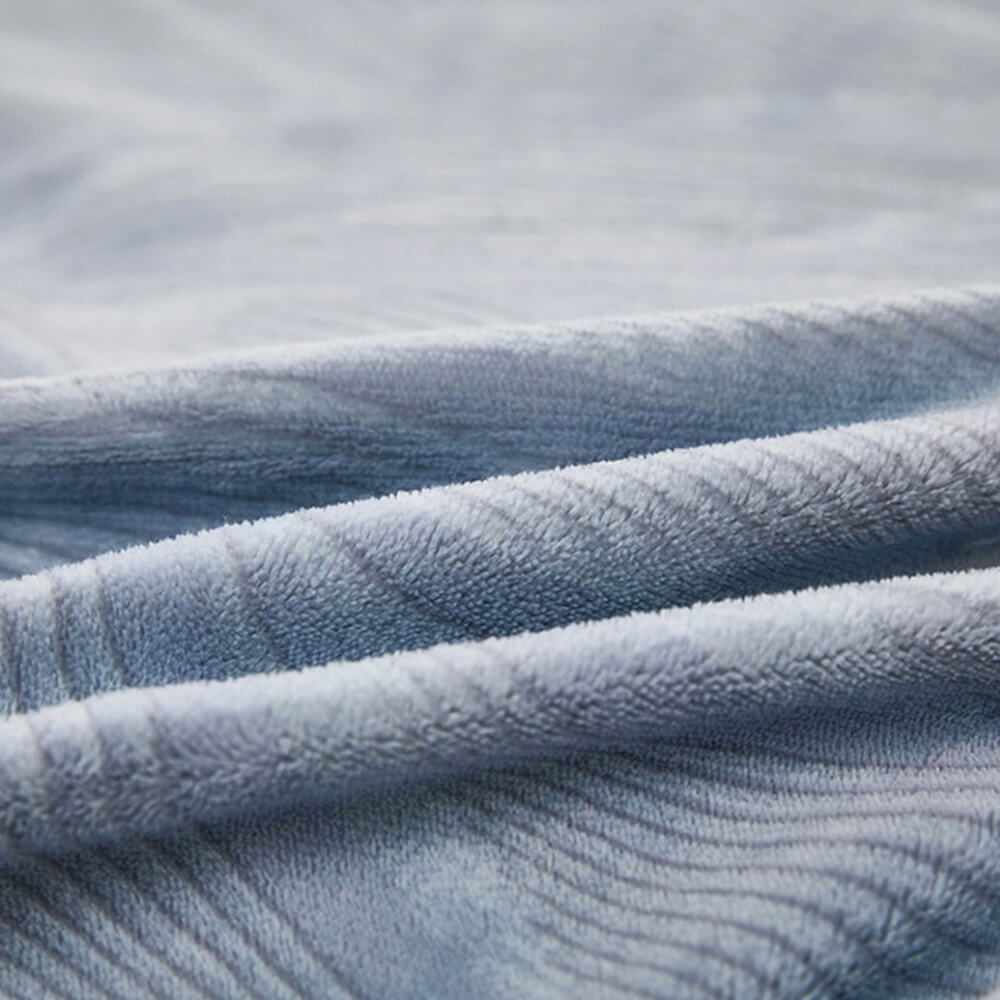 Conjunto de sábana de terciopelo de patrón botánico elegante