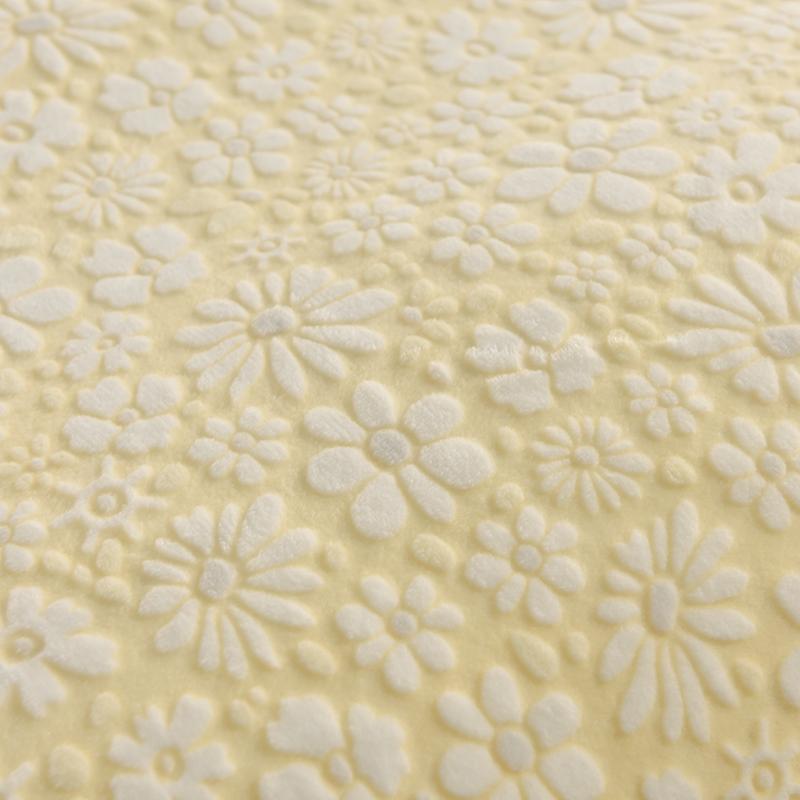 Ensemble de draps de lit élégant en velours sculpté, motif floral, doux pour la peau