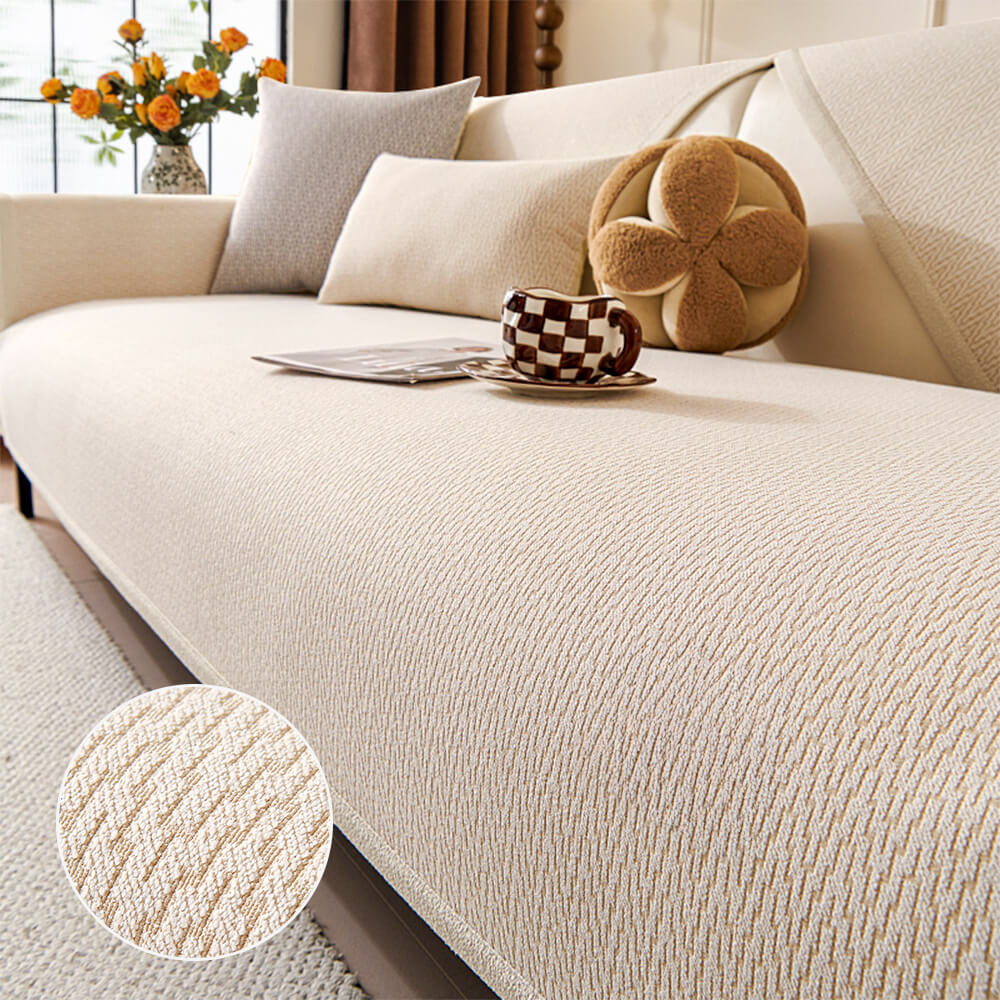 Tela anti-deslizamiento minimalista de Chenille con cubierta de sofá de diseño resistente a los rasguños de gato